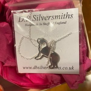 NWTs Saint Bernard silver necklace